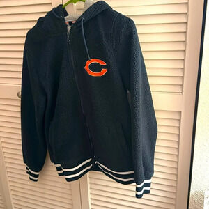 Chicago Bears Fleece Hoodie Zipper Jacket Small GUC Professional Football NFL